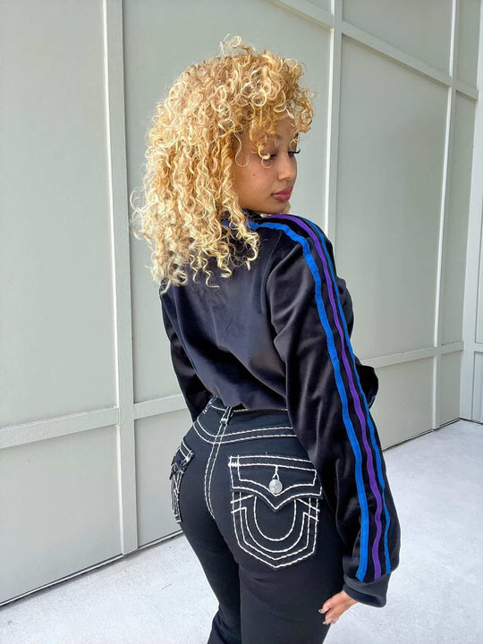 Royal Velour Track Jacket