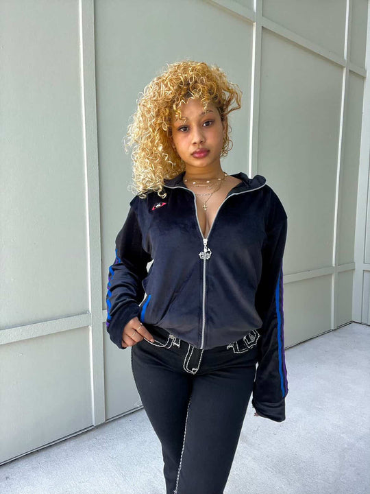 Royal Velour Track Jacket